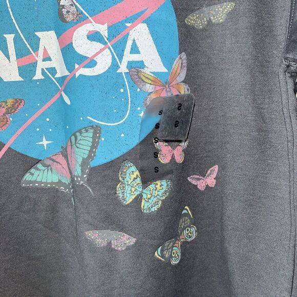 Fifth Sun Small NASA Butterflies Crew Neck Pulllover Sweater New - Picture 3 of 12